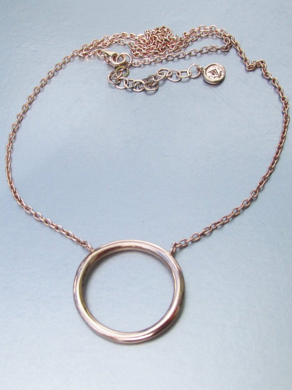 Signed SILPADA 14k Gold on Sterling Vermeil KARMA Open Circle Pendant Necklace